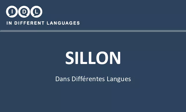 Sillon dans différentes langues - Image