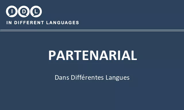 Partenarial dans différentes langues - Image