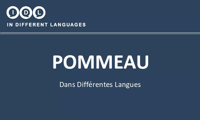Pommeau dans différentes langues - Image