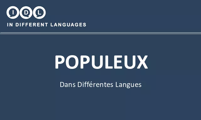 Populeux dans différentes langues - Image