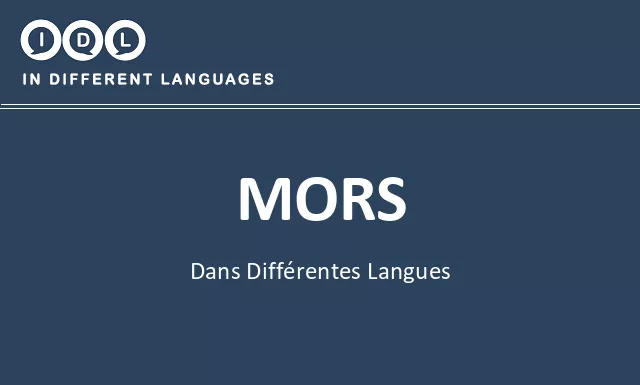 Mors dans différentes langues - Image