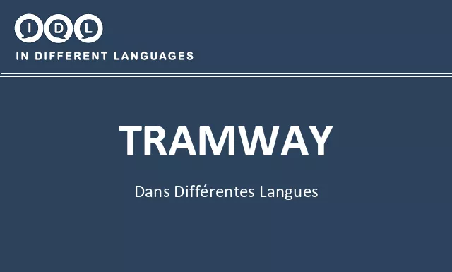 Tramway dans différentes langues - Image