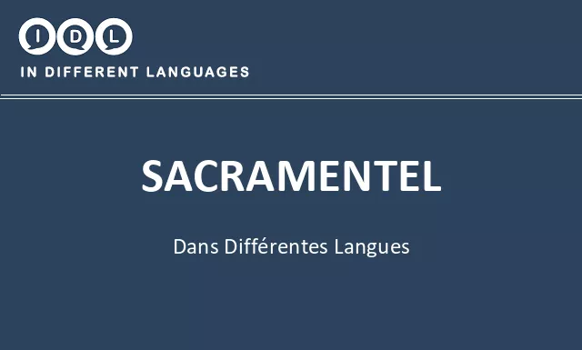 Sacramentel dans différentes langues - Image