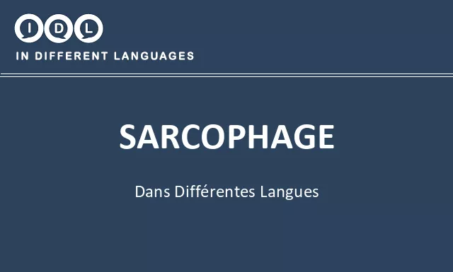 Sarcophage dans différentes langues - Image