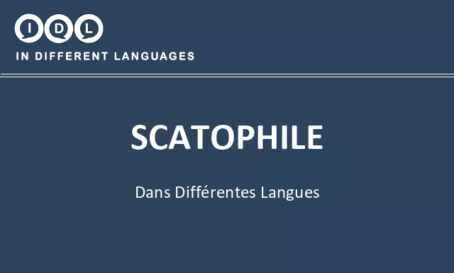 Scatophile dans différentes langues - Image