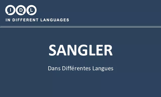 Sangler dans différentes langues - Image