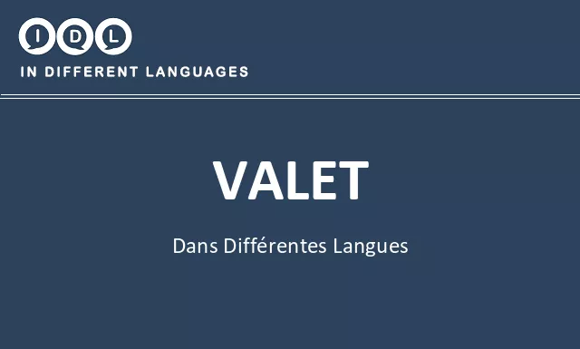 Valet dans différentes langues - Image