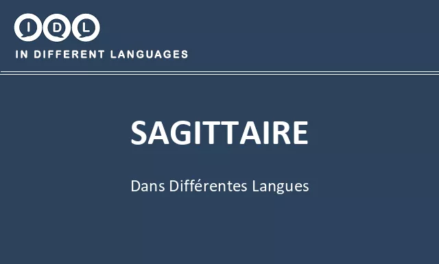 Sagittaire dans différentes langues - Image