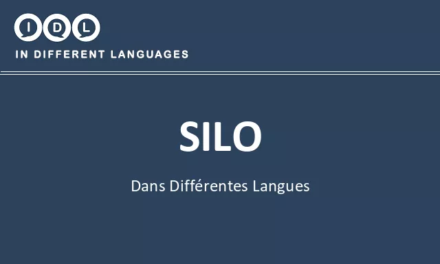Silo dans différentes langues - Image
