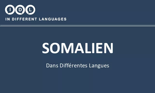 Somalien dans différentes langues - Image