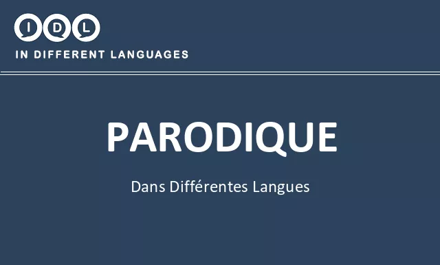 Parodique dans différentes langues - Image