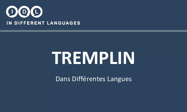 Tremplin dans différentes langues - Image