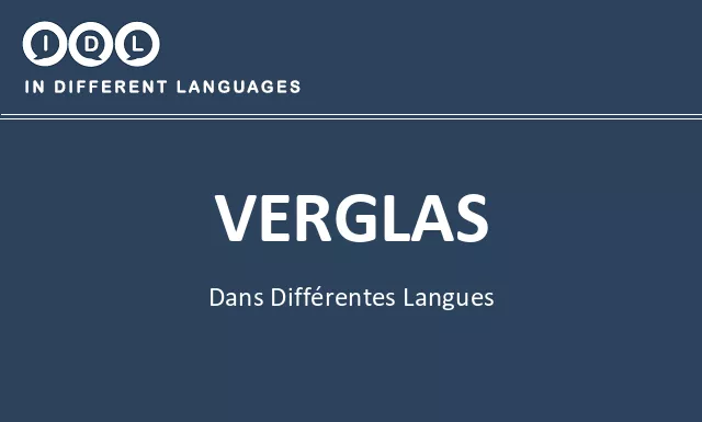 Verglas dans différentes langues - Image