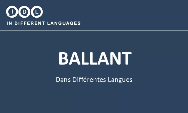 Ballant dans différentes langues - Image