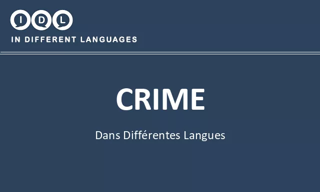 Crime dans différentes langues - Image