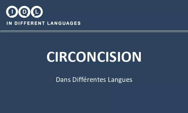 Circoncision dans différentes langues - Image