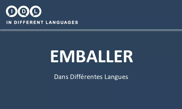 Emballer dans différentes langues - Image