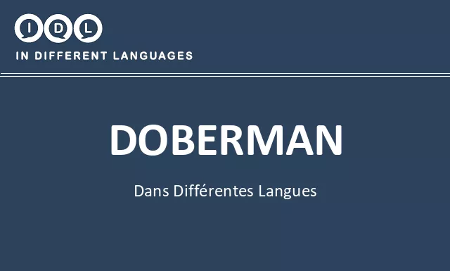 Doberman dans différentes langues - Image