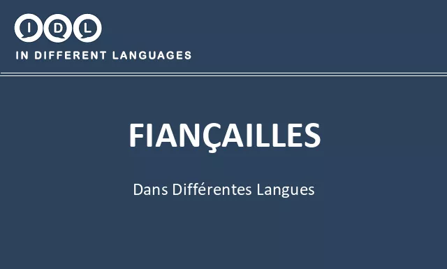Fiançailles dans différentes langues - Image