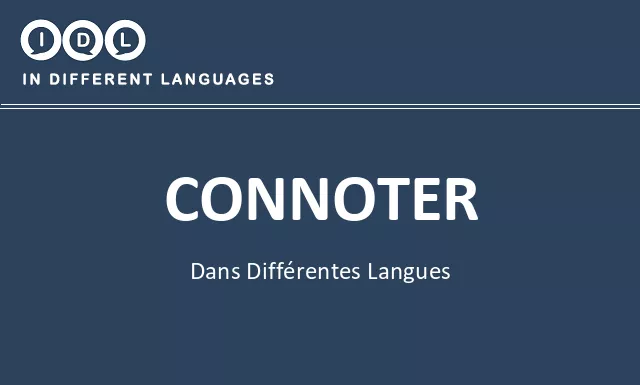 Connoter dans différentes langues - Image