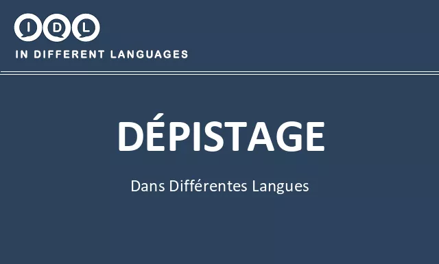 Dépistage dans différentes langues - Image