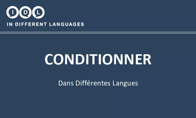 Conditionner dans différentes langues - Image