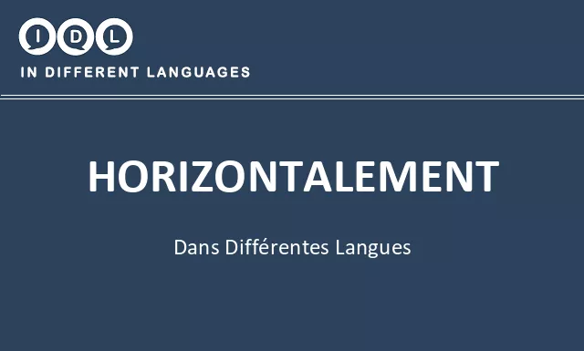 Horizontalement dans différentes langues - Image