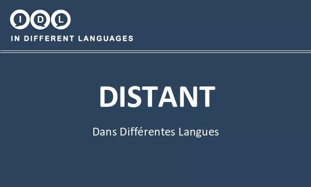 Distant dans différentes langues - Image