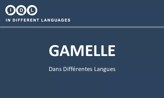 Gamelle dans différentes langues - Image