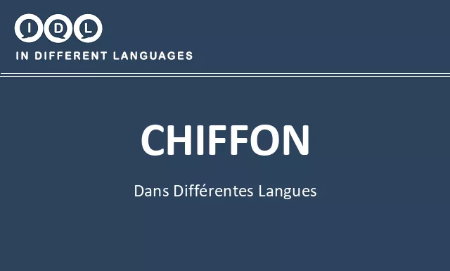 Chiffon dans différentes langues - Image