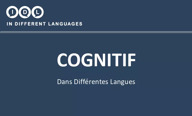 Cognitif dans différentes langues - Image