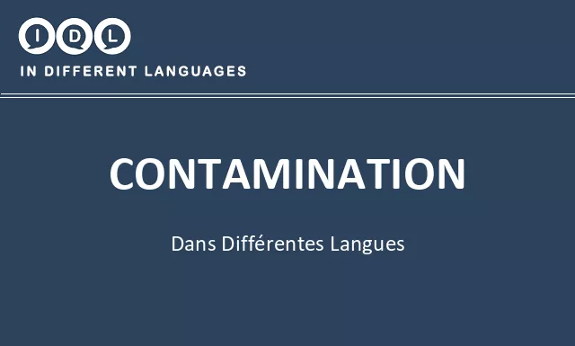 Contamination dans différentes langues - Image