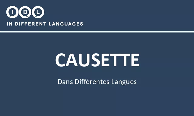 Causette dans différentes langues - Image