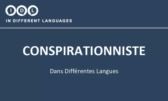 Conspirationniste dans différentes langues - Image