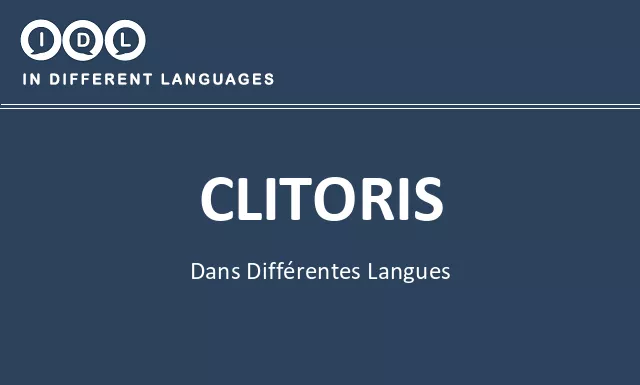 Clitoris dans différentes langues - Image