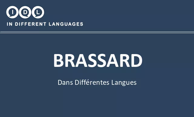 Brassard dans différentes langues - Image