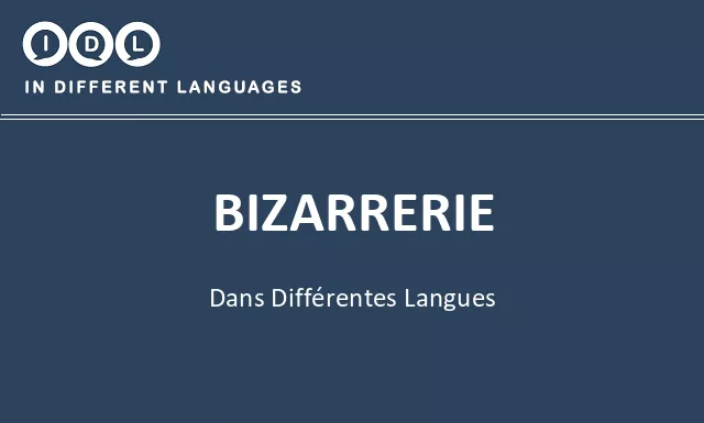 Bizarrerie dans différentes langues - Image
