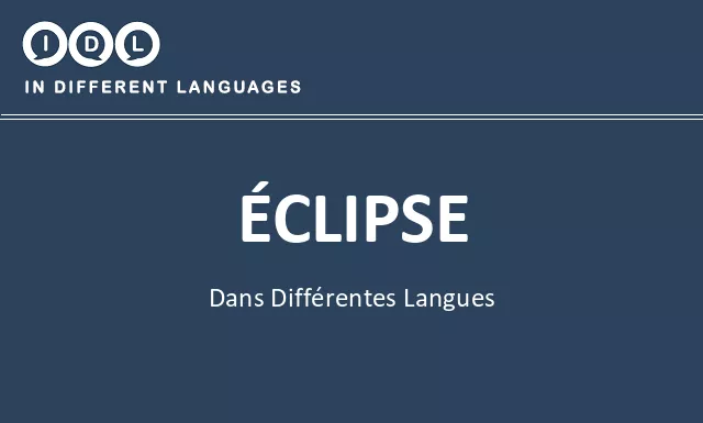 Éclipse dans différentes langues - Image