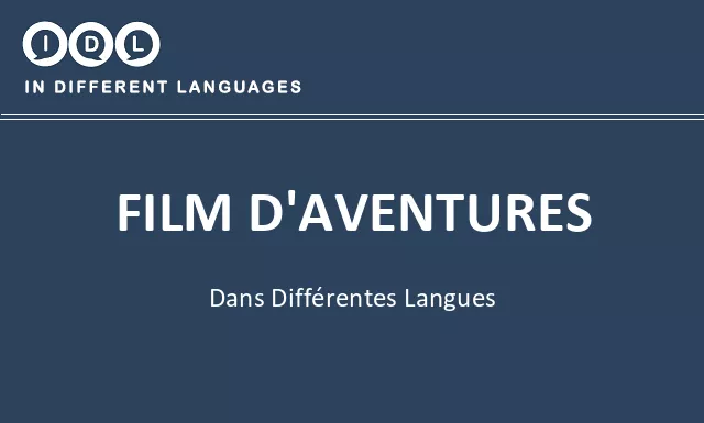 Film d'aventures dans différentes langues - Image