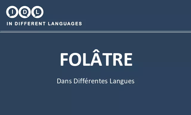 Folâtre dans différentes langues - Image