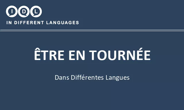 Être en tournée dans différentes langues - Image