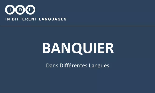Banquier dans différentes langues - Image