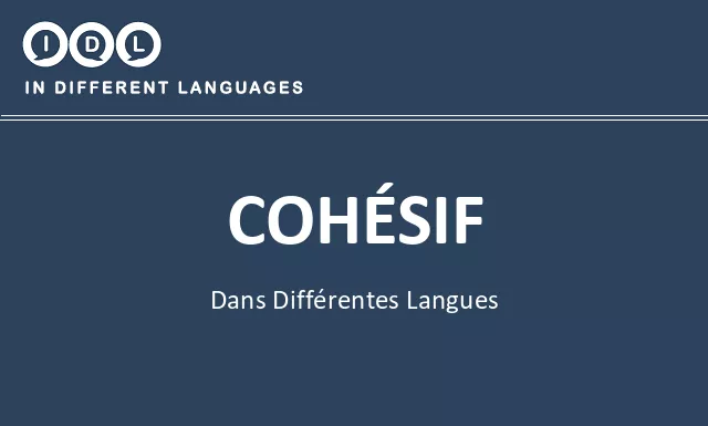 Cohésif dans différentes langues - Image