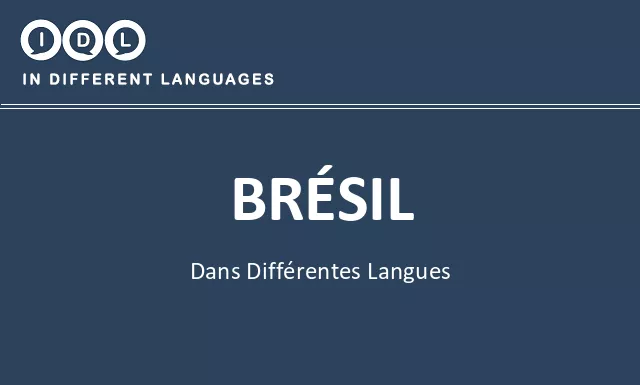 Brésil dans différentes langues - Image