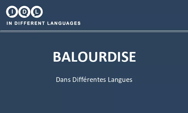 Balourdise dans différentes langues - Image