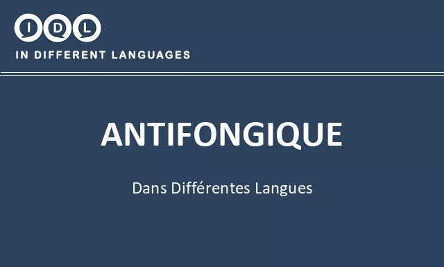 Antifongique dans différentes langues - Image