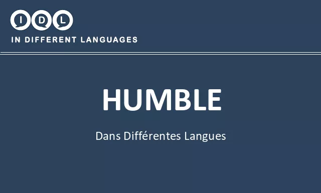 Humble dans différentes langues - Image