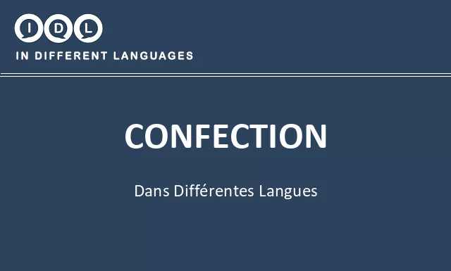 Confection dans différentes langues - Image