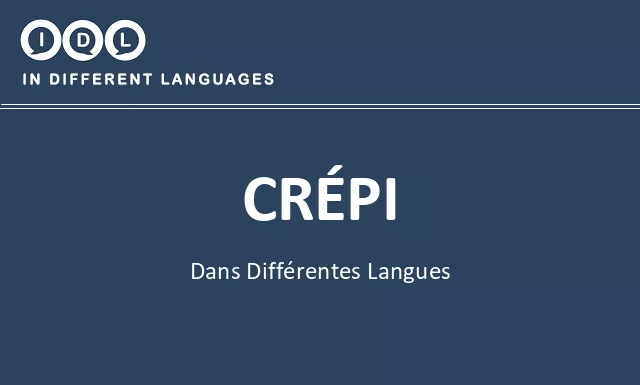 Crépi dans différentes langues - Image