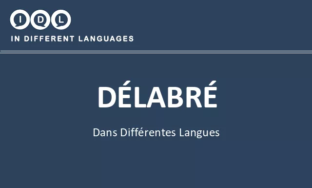 Délabré dans différentes langues - Image